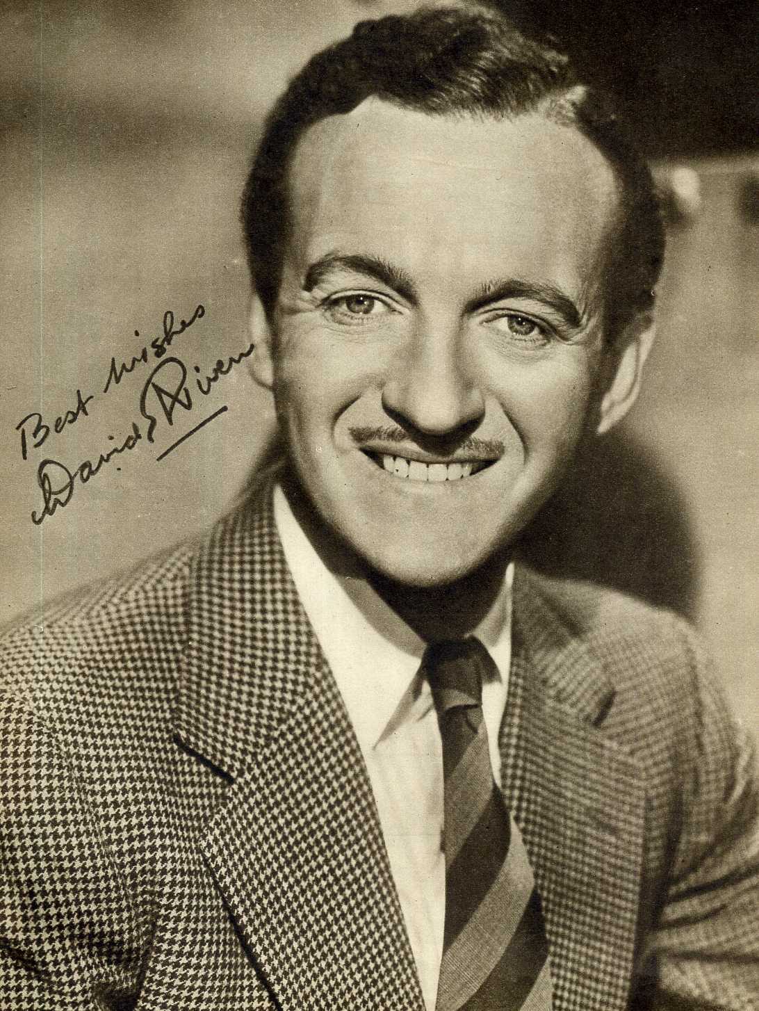 DAVID NIVEN Signed Photo Poster paintinggraph - Suave Film Actor - preprint