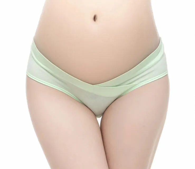 YWHUANSEN Cotton Maternity Pregnant Underwear Postpartum Mother Under Bump Panties V-Shaped Soft Belly Support Panty Breathable