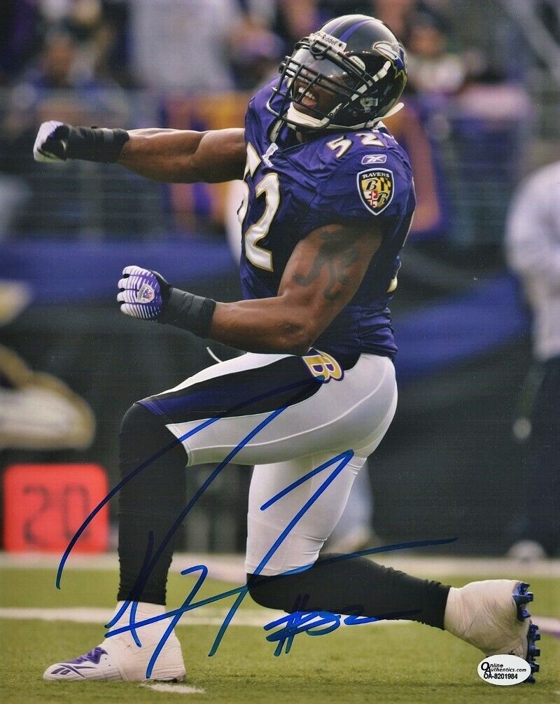 Ray Lewis Signed - Autographed Baltimore Ravens 8x10 inch Photo Poster painting GTA COA