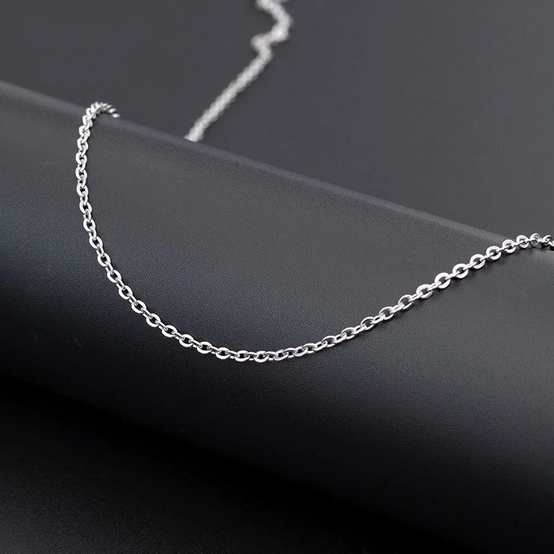 Stainless Steel 18K Gold Plated White Gold Plated Minimalist Plating Solid Color Necklace