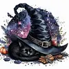 Witch Hat Cat-11CT Stamped Cross Stitch 40*40cm tapestrymarket