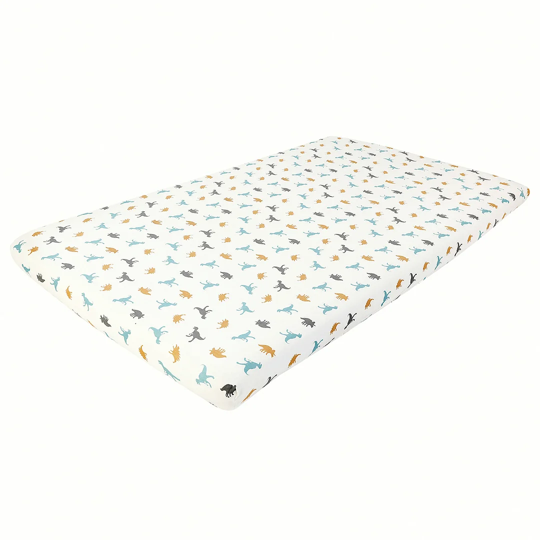 Egmao Baby Premium 100% Organic Cotton Crib Sheet - Jurassic World