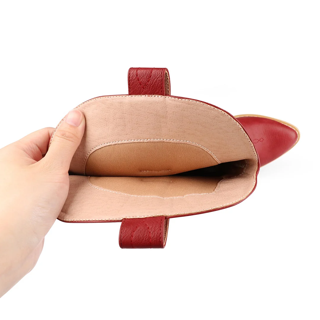 2" Women's Pointed Toe Embroidered Cowboy Boots Vintage Style Western Cowgirl Boots-MERUMOTE