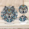 Acrylic Special Shape Indian Wolf Diamond Painting Art Clock Ornaments Kit