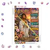 Coast Black Prayer Lady Special Shaped 5D DIY Partial Drill Diamond Painting Kits for Adults Beginners Home Decor Diamond Dots Paintings Diamond Art Kit 11.81x15.75inch