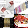 10 Pack | Gold Diamond Rhinestone Napkin Rings, Chair Sash Velcro Brooch Buckle