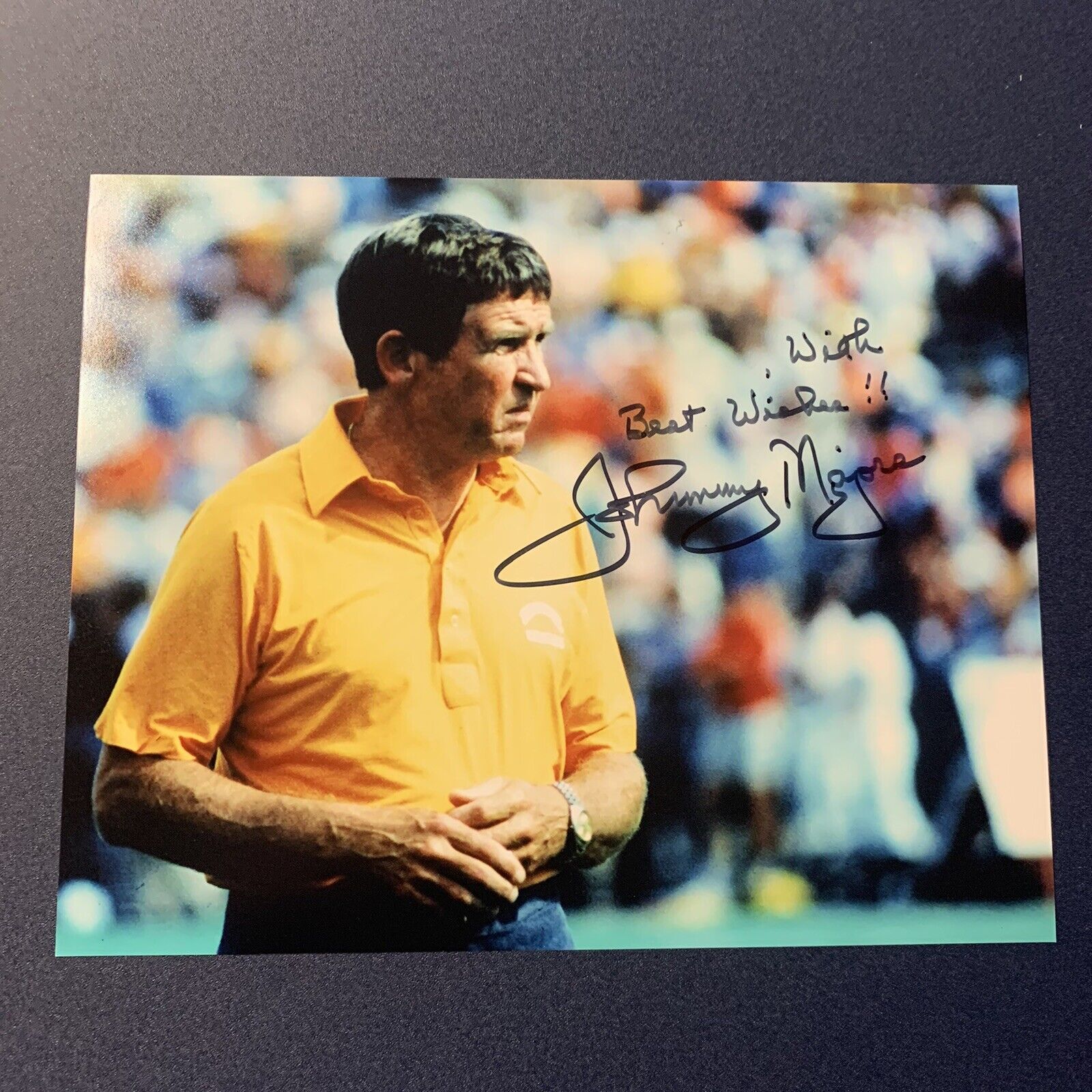 JOHNNY MAJORS HAND SIGNED 8x10 Photo Poster painting TENNESSEE VOLUNTEERS AUTOGRAPHED VERY RARE