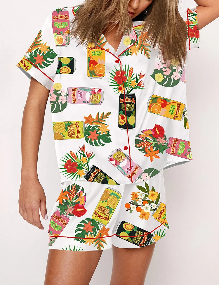 Women's Hawaiian Sun Pass-O-Guava Can Art Pajama Set