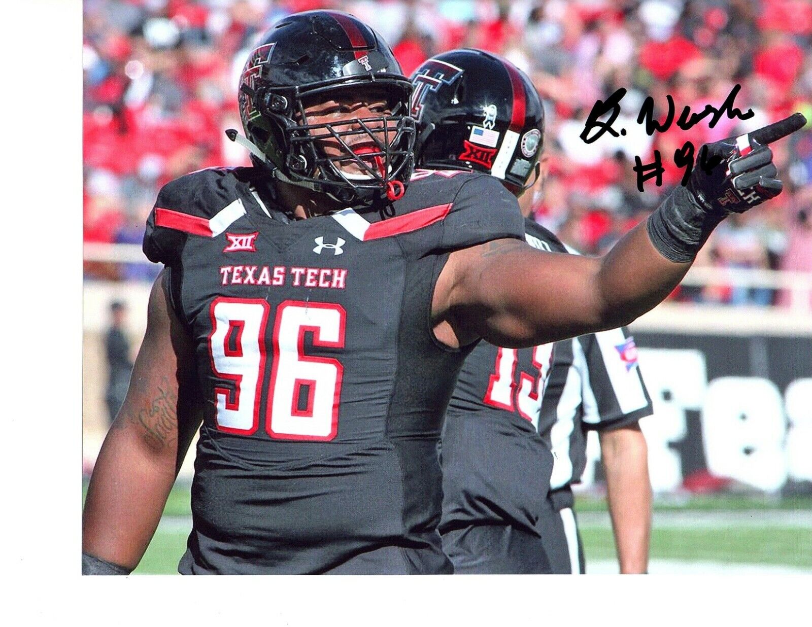 Broderick Washington Texas Tech signed autographed 8x10 football Photo Poster painting Raiders