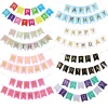 10PCS Gilding HAPPY BIRTHDAY Celebration Party Wall Hanging Flags Decor