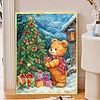 Xmas Bear- Round/Square AB Drills Diamond Painting(55x65cm)