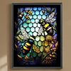 >SALE<5D DIY Full Round Drill Diamond Painting Stained Glass Bee Kit Home Decor(A3028)