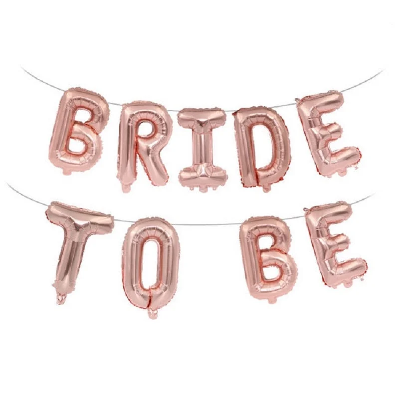 Bride To Be Theme Foil Balloon Cupcake Topper Sash Bachelorette Party Diamond Ring Foil Balloon Wedding Decoration Supplies