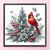 Christmas Tree Cardinal-11CT Stamped Cross Stitch 40*40cm/15.75*15.75in tapestrymarket