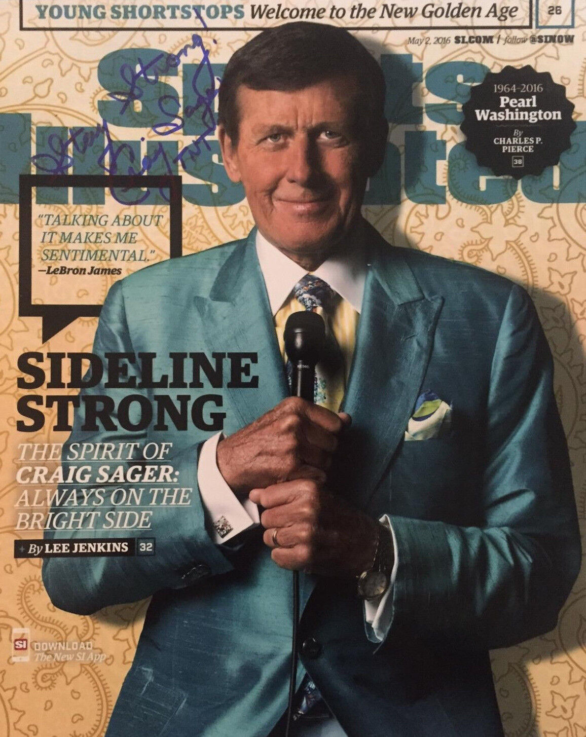 Craig Sager signed autographed 8x10 Sports Illustrated Cover Photo Poster painting Inscription