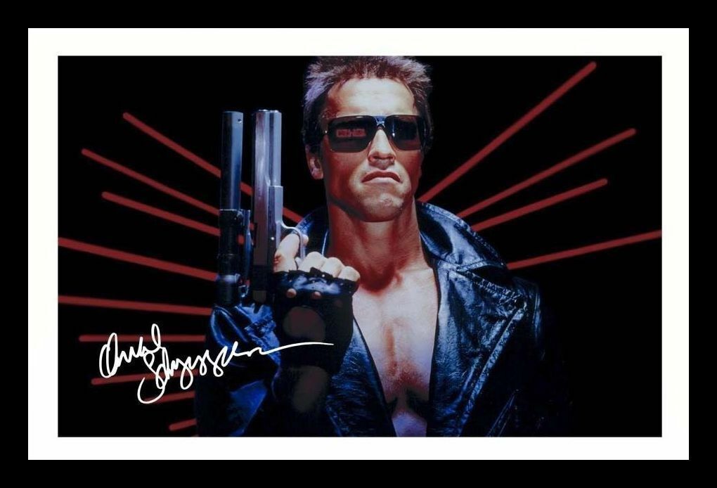 Arnold Schwarzenegger - The Terminator Autograph Signed & Framed Photo Poster painting