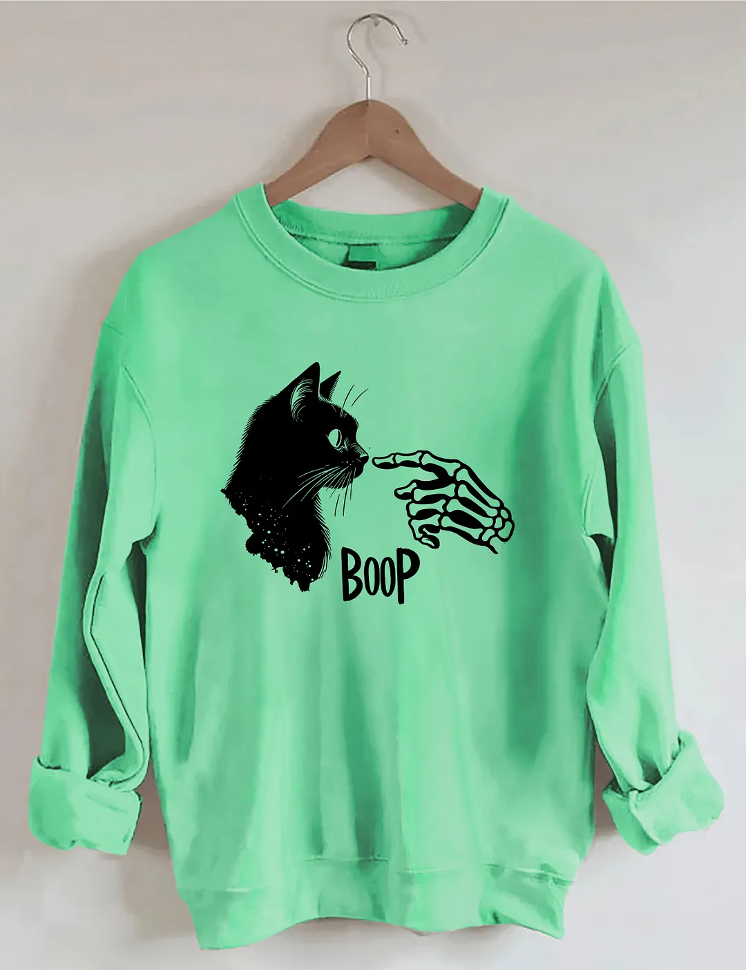 Skeleton Hand Cat Boop Sweatshirt