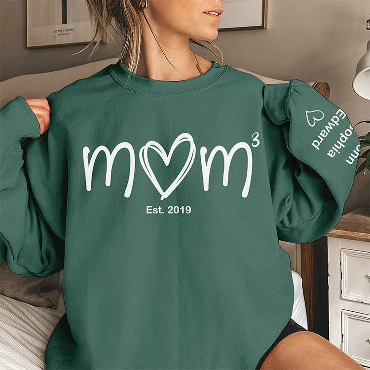 Mom Means Everything - Family Personalized Custom Unisex Sweatshirt