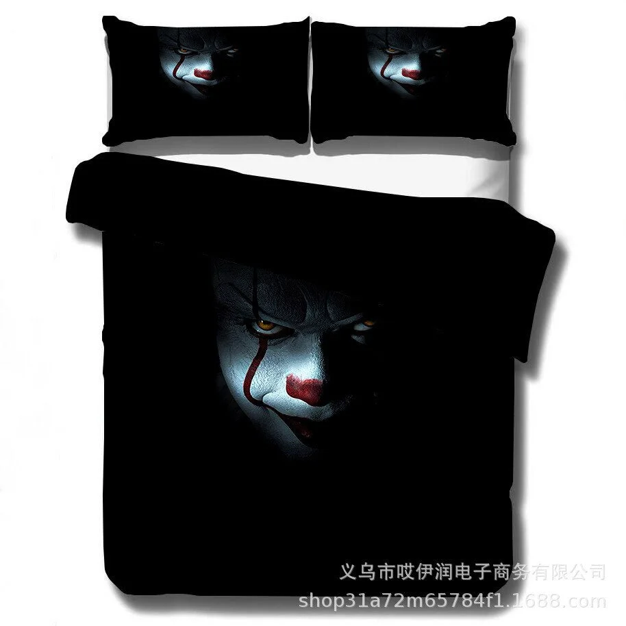 Clown The Resurrection 3D Printed Bedding Set For Home Duvet Cover Set With Pillowcase  Luxury 2/3Pcs Home Textiles Bedclothes