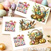 6PCS Diamond Painting Easter Egg Greeting Card Kit for Birthdays Thanksgiving & Special Occasion
