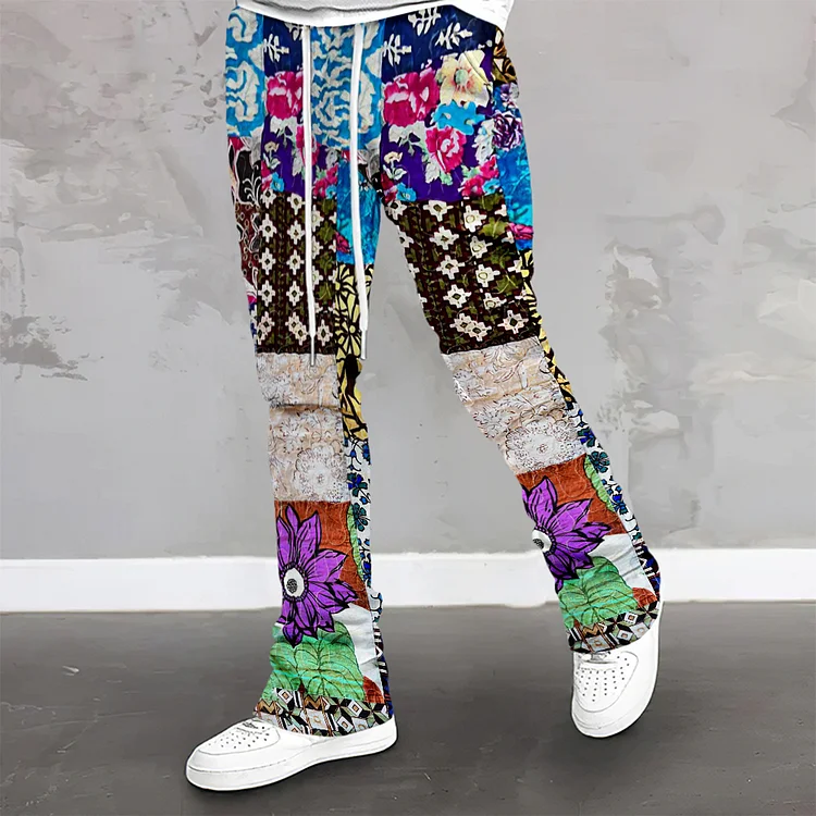 Sopula Patchwork Printed Street Hip-Hop Men'S Casual Trousers