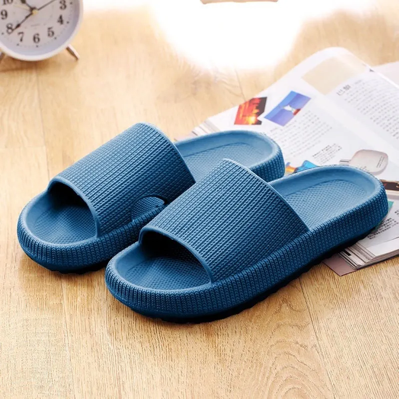 Women Thick Platform Cloud Slippers Eva Soft Sole Slippers Summer Beach Slide Sandals Leisure Man Bathroom Anti-Slip Shoes