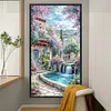 Paysage de cabine-perceuse ronde peinture au diamant-40 * 70cm (grande taille)