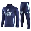 2024/2025 Arsenal Half-Pull Training Suit Royal Blue Football Shirt 1:1 Thai Quality