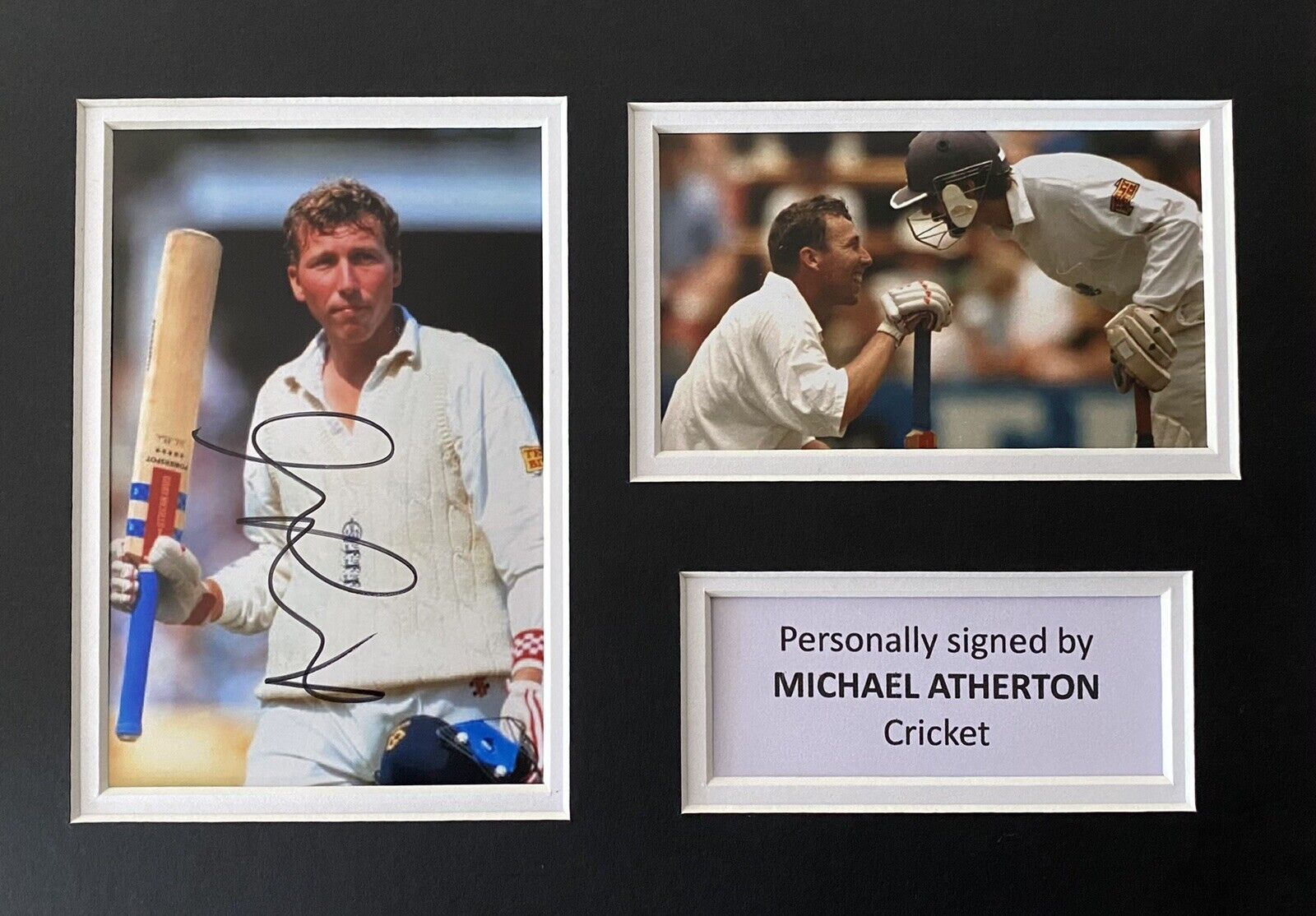 Michael Atherton Genuine Signed England Cricket Photo Poster painting In A4 Mount Display