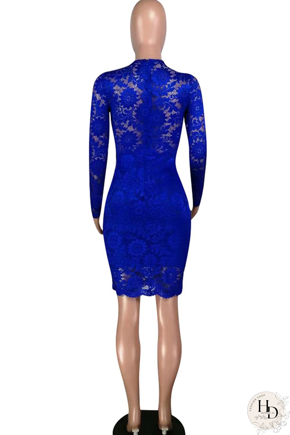 Red Lace Casual Cap Sleeve Long Sleeves V Neck Step Skirt Knee-Length lace Solid Patchwork Broken flower