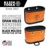 Klein Tools 5144 Canvas Bucket, Aerial Oval Tool Bucket with Black Molded Polypropylene Bottom & 5144BHB Oval Hard-Body Bucket Tool Organizer with Kickstand, Hook Holes