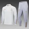 2022 Algeria Half-Pull Training Suit White Football Shirt 1:1 Thai Quality Set