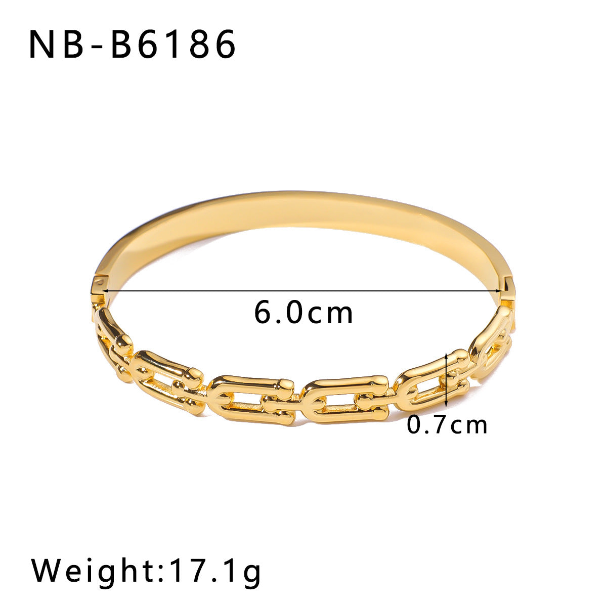 Stainless Steel 18K Gold Plated Bracelet Geometric Buckle Open Bracelet Inlaid With Rhinestones Bracelet