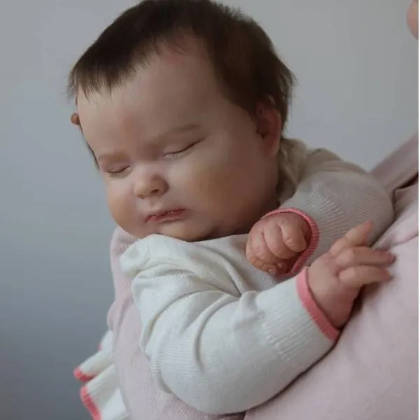 19'' Asleep Reborn Baby Girl Lori, Realistic Lifelike Handmade Doll - Reborn Shoppe