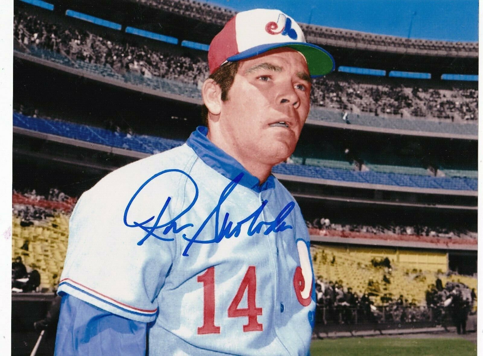 RON SWOBODA MONTREAL EXPOS ACTION SIGNED 8x10