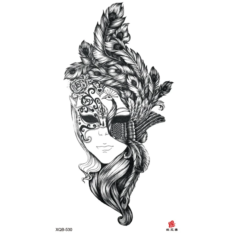 Sdrawing Full Arm Waterproof Tattoo Sticker Totem Animal Skeleton Small Arm Tattoo Sticker