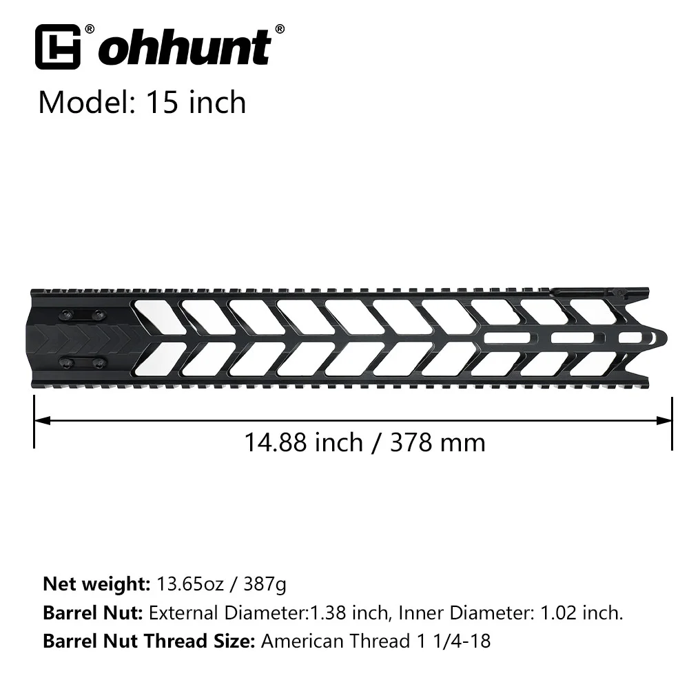 ohhunt ® AR15 Free Float M-LOK Handguard With Front Sight wholesale