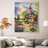 Windmill And Hut-14CT Stamped Cross Stitch Egyptian Cotton 30*40cm/11.81*15.75in tapestrymarket