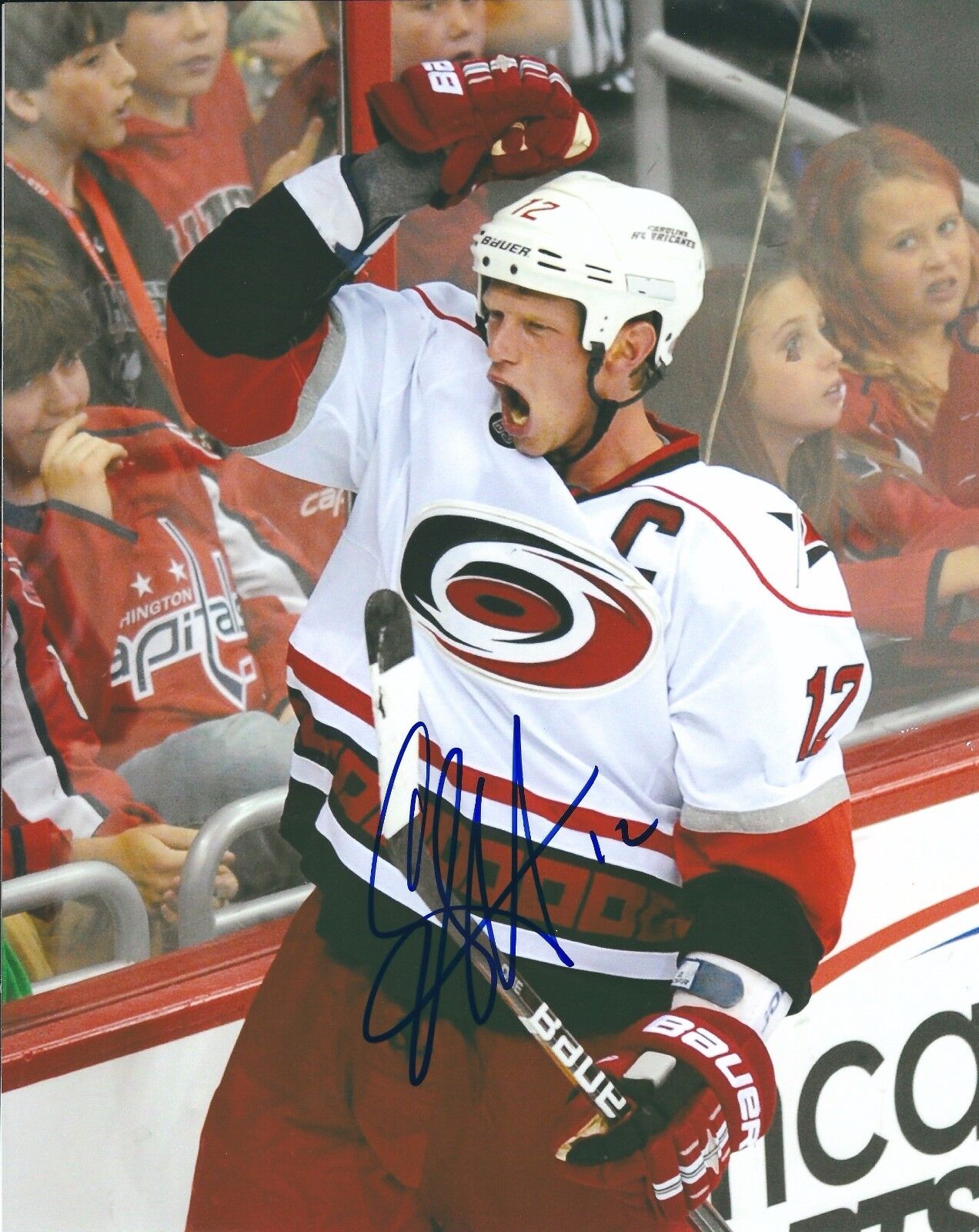 Signed 8x10 ERIC STAAL Carolina Hurricanes Photo Poster painting - COA