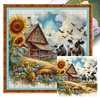 (Multi-Style) Western Farm-11CT Stamped Cross Stitch 50*50cm/19.69*19.69in