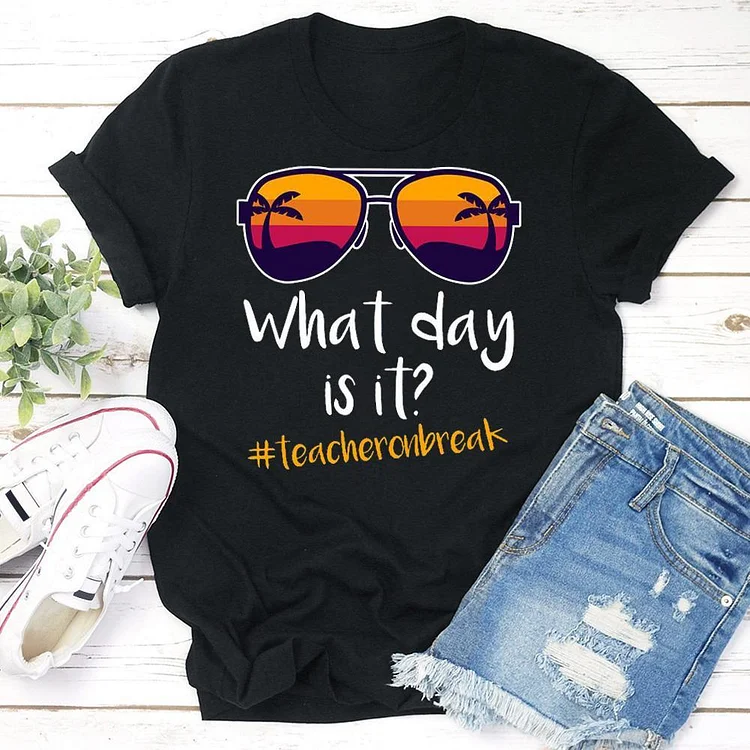 What Day Is It？ Summer life T-shirt Tee - 01431