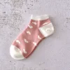 Cute Pink Cotton Summer Women Short Socks