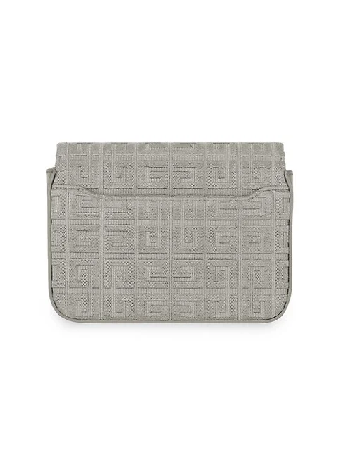 Givenchy Woven Chain Logo Crossbody Bag-Stone Grey