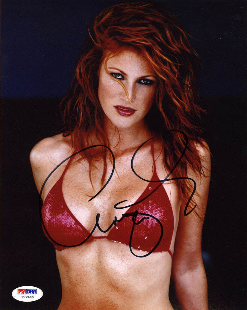 Angie Everhart SIGNED 8x10 Photo Poster painting Playboy SEXY *HOT* PSA/DNA AUTOGRAHED