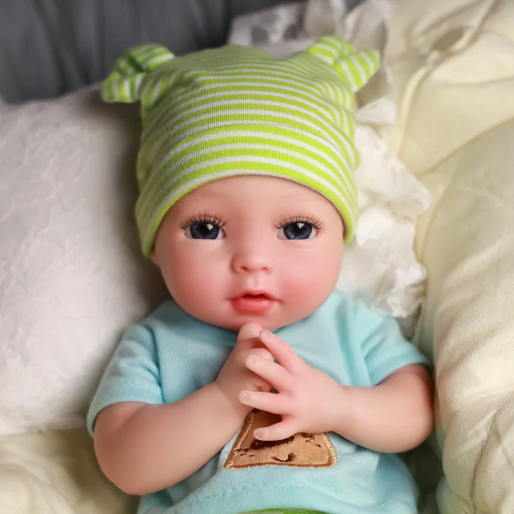 Babeside Terry 12" Realistic Silicone Smiling Baby Little Infant Boy Memory Wrapped Comfort