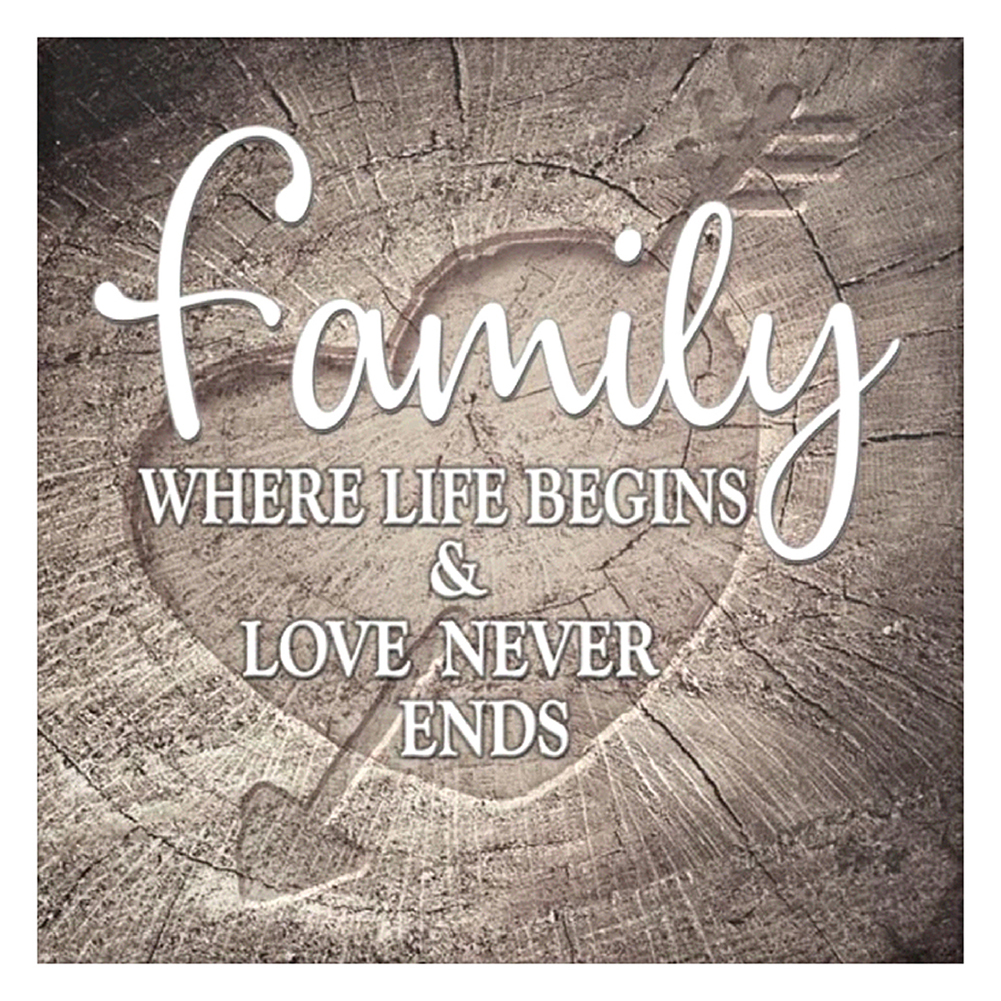 

Family - 11CT Stamped Cross Stitch - 46*46CM, 501 Original
