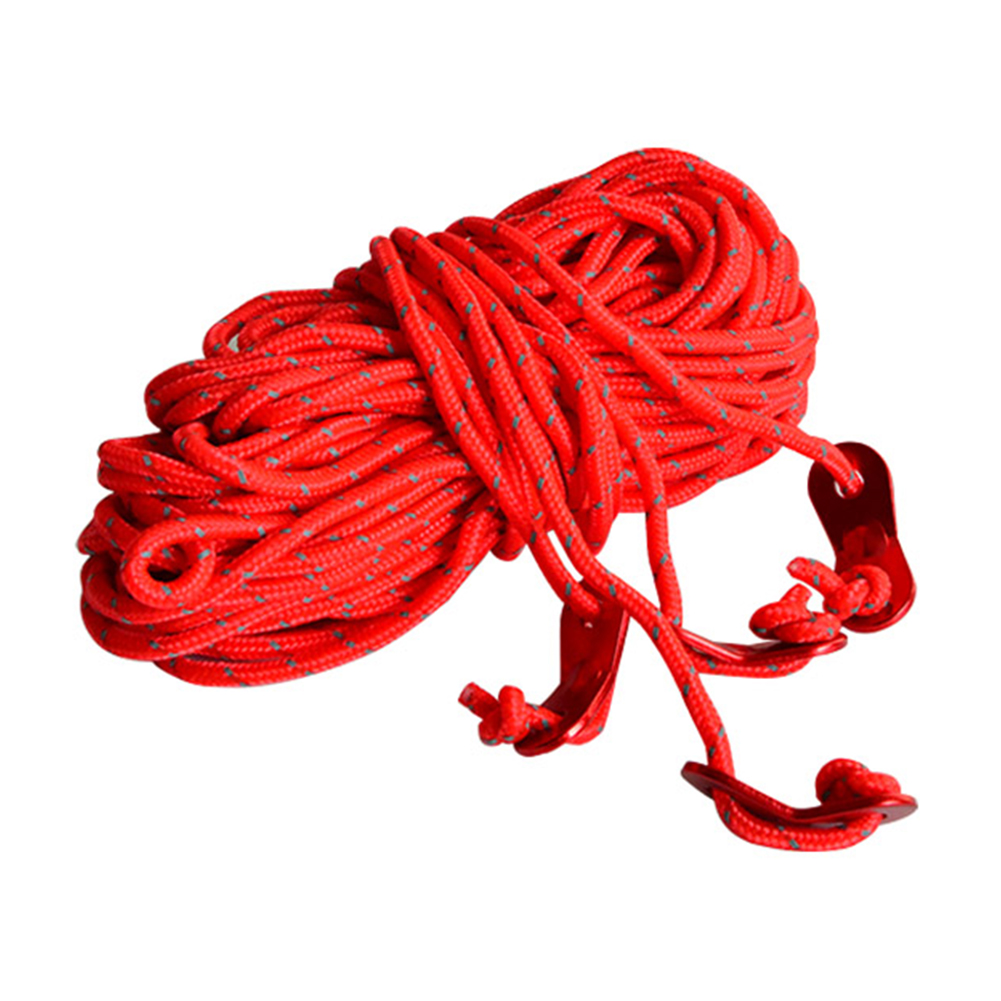 

4pcs 4m Reflective Tent Rope Guy Line 4mm Diameter with Aluminum Tensioners, 501 Original