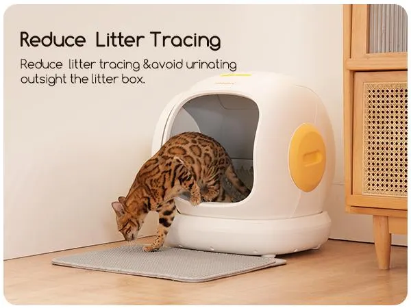 Meowant SC02 75L Large Smart Automatic Cat Litter Box Enclosure - APP Control, Self-Cleaning, Odor Removal, Anti-Pinch Design, Easy Installation for Multiple Cats, Smart Litter Box, Automatic Litter Box,sohochic