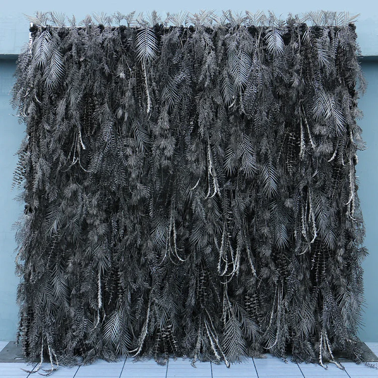 5D Black Flower Wall Event Party Wedding Backdrop Decor Props A117 A7491