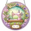 4Pcs Diamond Painting Sewing Machine Window Pendants Suncatcher Hanging Kits for Home Porch Farmhouse